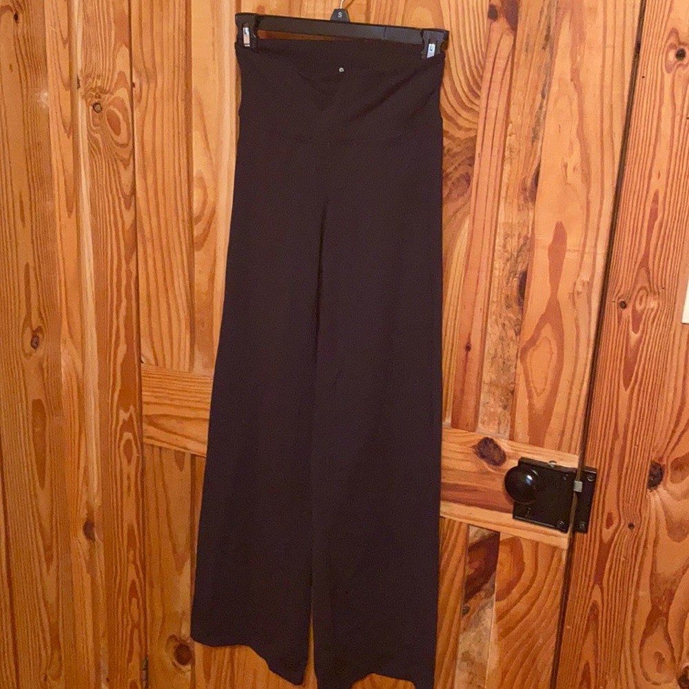 Black wide leg lounge pants
